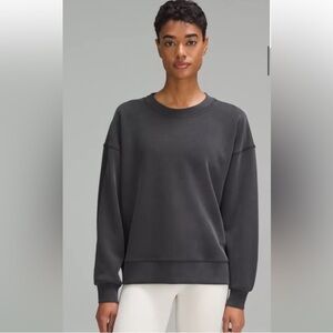 Lululemon Softstreme Crewneck Pullover Solid Black Size 4 Women’s Relaxed Fit